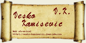 Vesko Kamišević vizit kartica